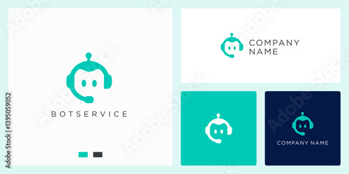 bot service logo design template