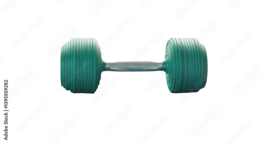 Teal dumbbell illustration Teal dumbbell illustration