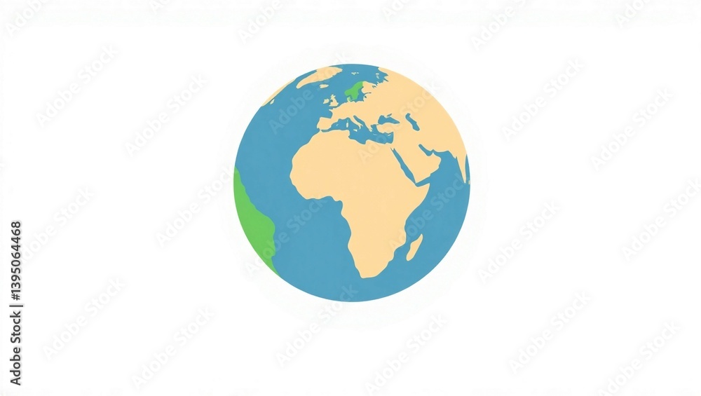 Flat earth illustration in minimalist style Flat earth illustration in minimalist style