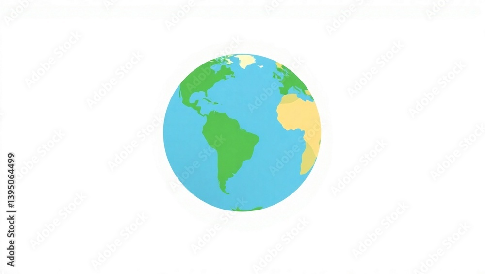 Flat earth illustration in minimalist style Flat earth illustration in minimalist style