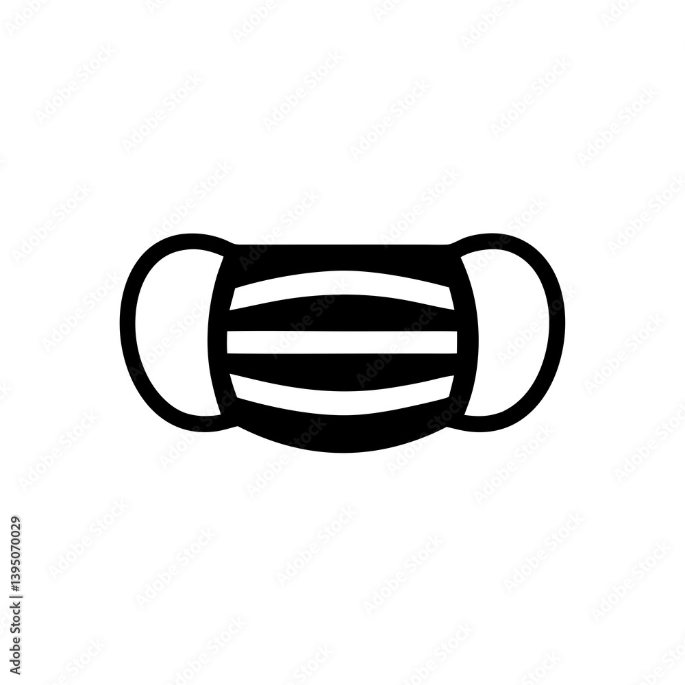 Face Mask Icon with Curved Lines and Rounded Sides for Safety Concept
Face Mask Icon with Curved Lines and Rounded Sides for Safety Concept