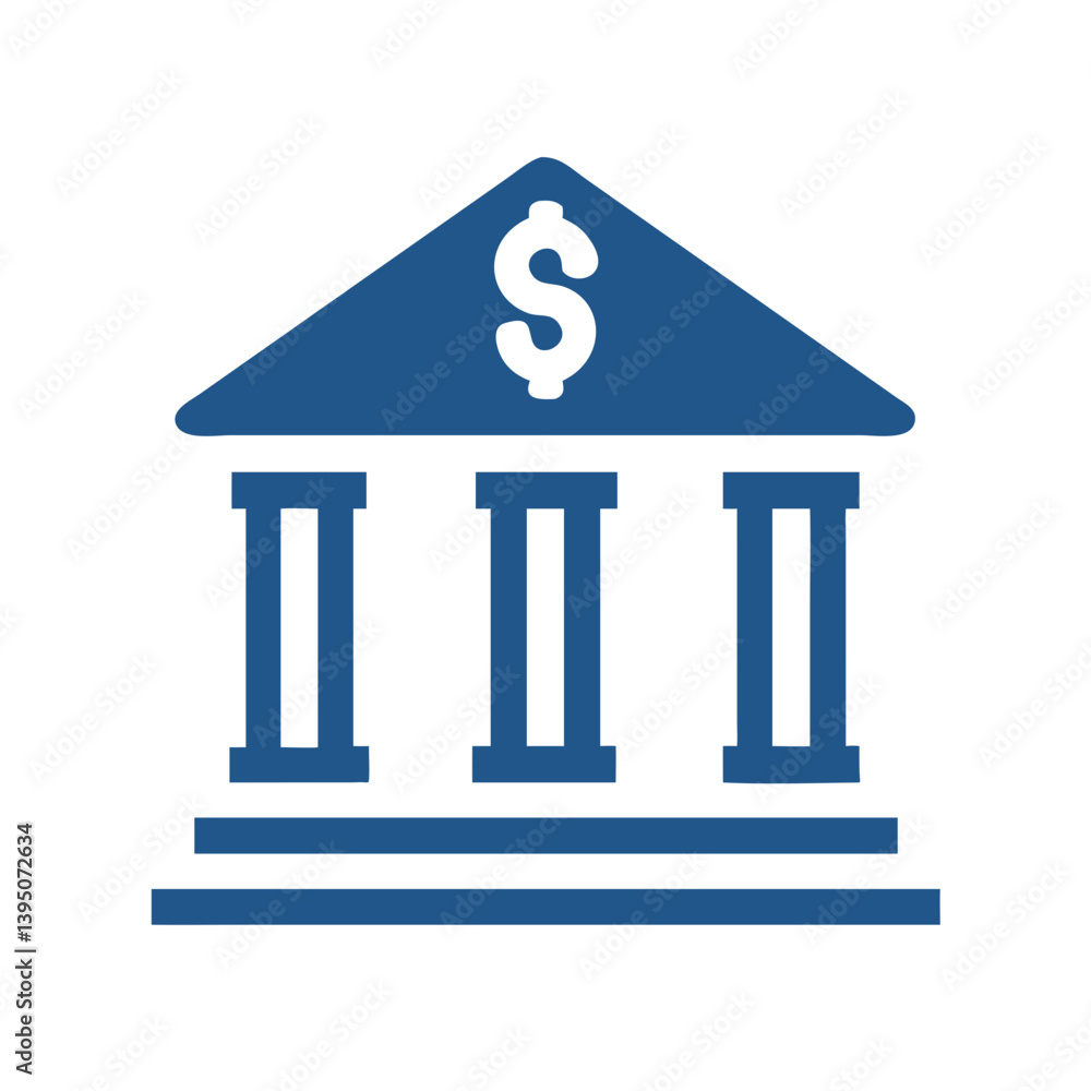 Professional Bank Building Icon Vector Design Professional Bank Building Icon Vector Design