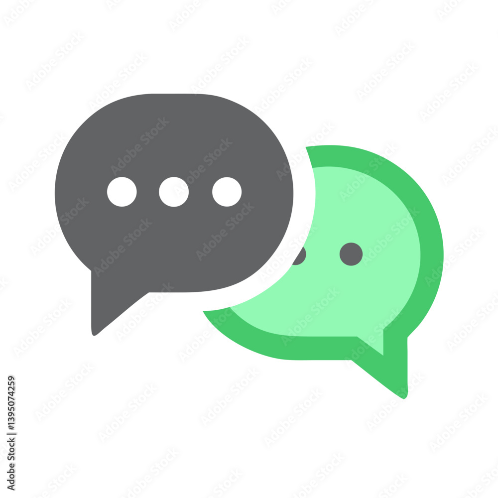 Modern Chat Bubble Icon Vector Design Modern Chat Bubble Icon Vector Design
