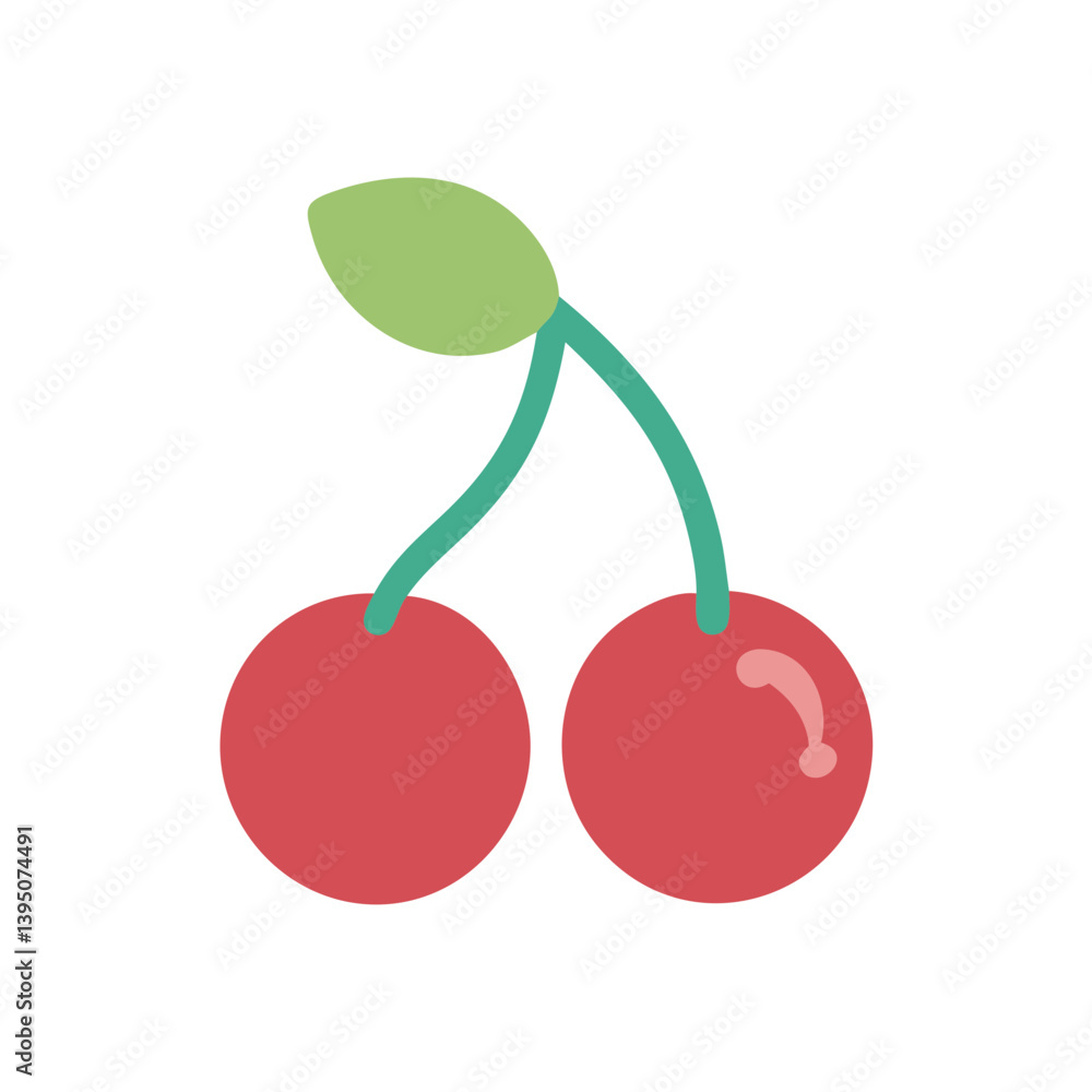 Sweet Cherry Icon Vector Design Sweet Cherry Icon Vector Design