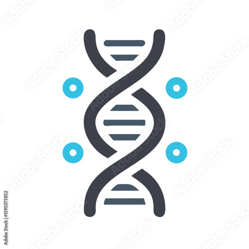 Innovative DNA Icon Vector for Science, Biology, and Genetics