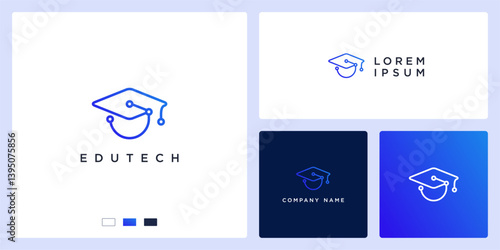 Education technology logo design template