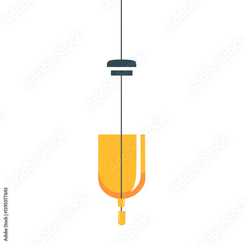 Abstract Minimalist Geometric Illustration with Yellow and Orange Shapes