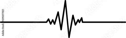 Heartbeat Line Vector Illustration