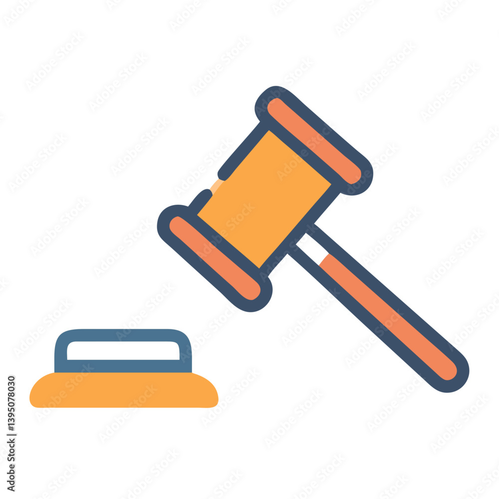 Vector Judge Gavel Icon for Legal Design Vector Judge Gavel Icon for Legal Design