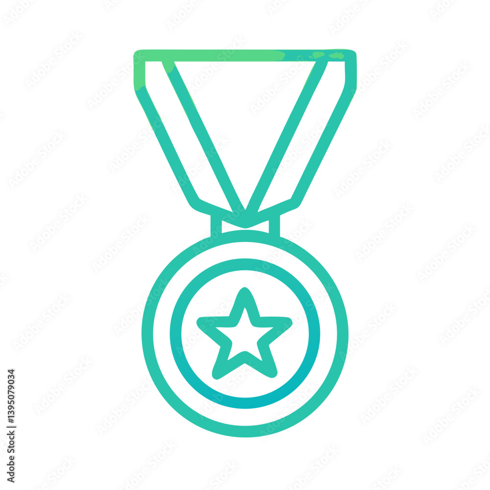 Vector Medal Icon for Achievement Design Vector Medal Icon for Achievement Design
