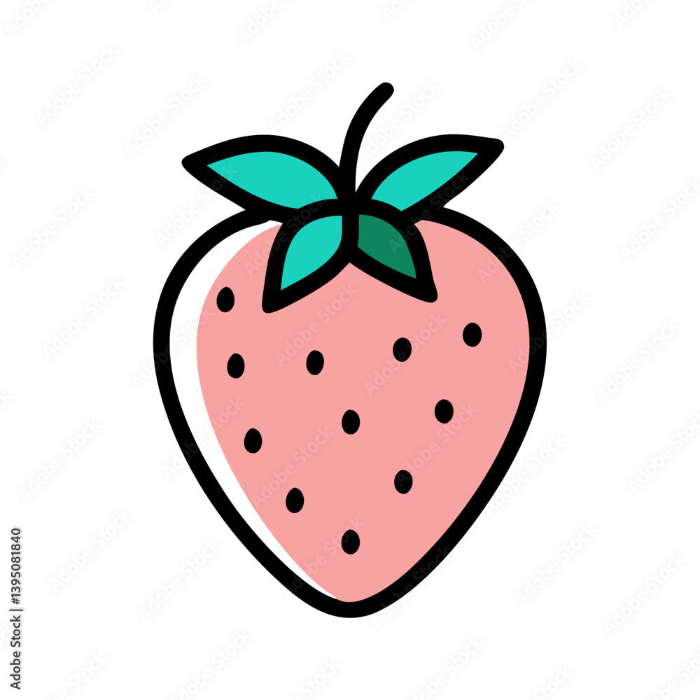 Obraz premium Strawberry Fruit Icon Vector Design