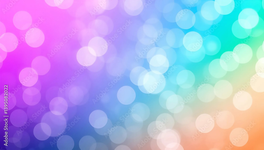 Fototapeta premium Vibrant Abstract Background With Bokeh Lights