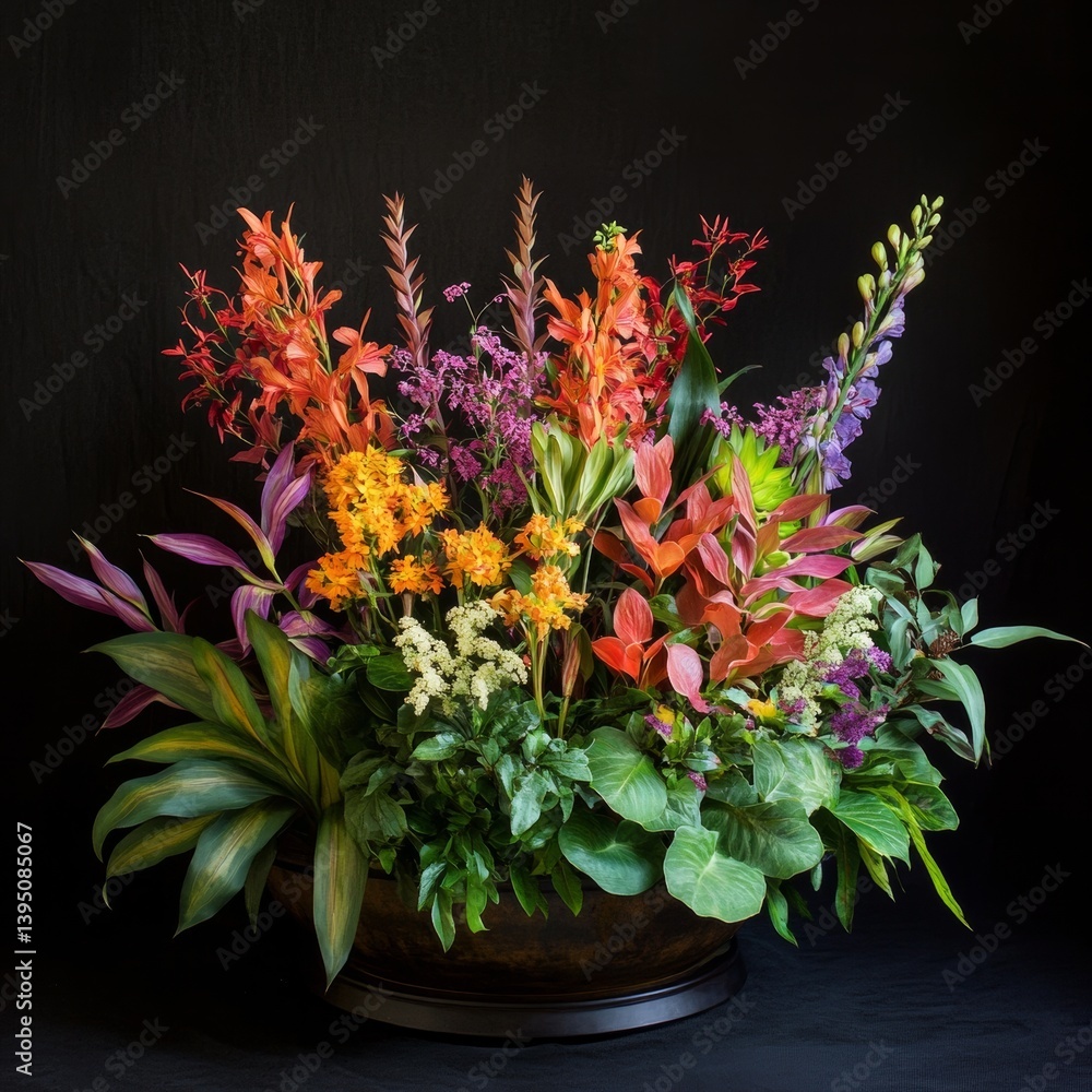 Perennial flower arrangement.