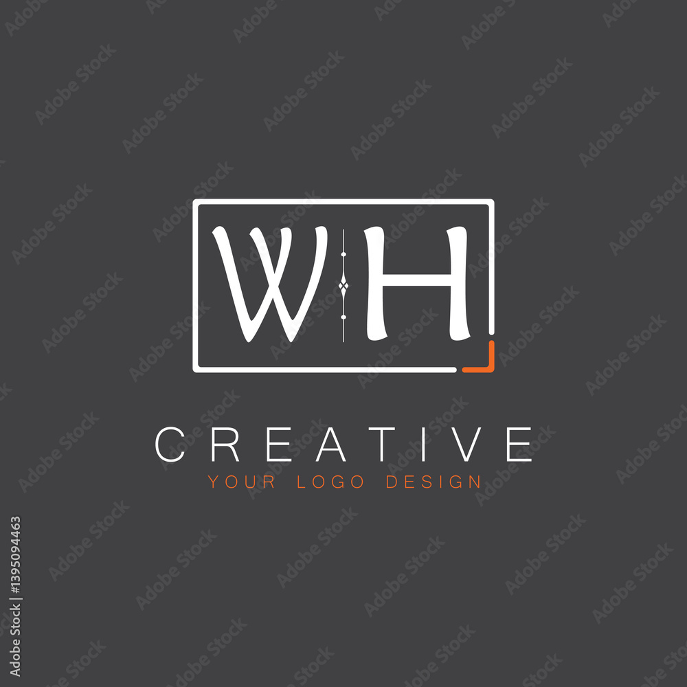 Fototapeta premium initial monogram logo for Creative with square style design.