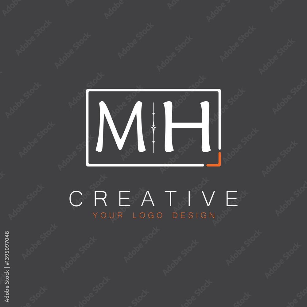 Fototapeta premium initial monogram logo for Creative with square style design.