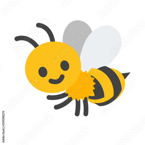 Bee isolated on white background