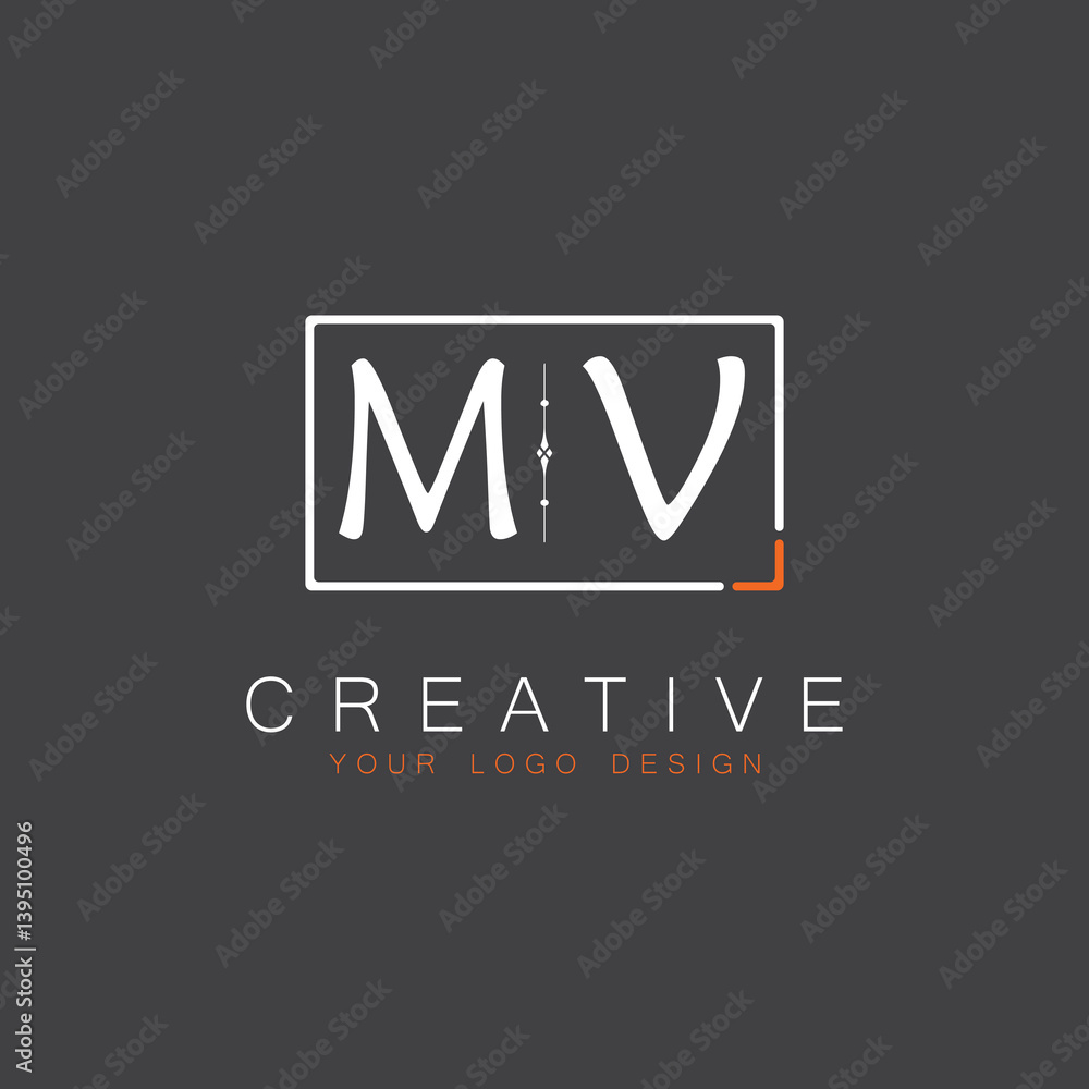 Fototapeta premium initial monogram logo for Creative with square style design.