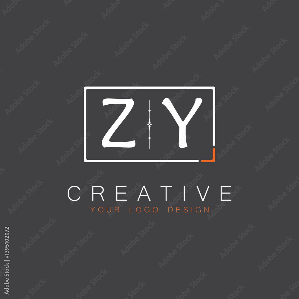 Fototapeta premium initial monogram logo for Creative with square style design.