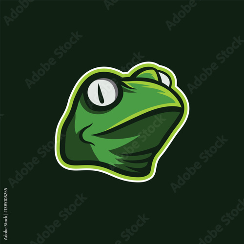 Frog mascot illustration for team logo, t-shirt design, etc.