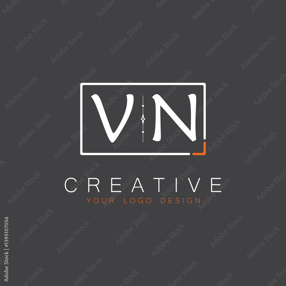Fototapeta premium initial monogram logo for Creative with square style design.