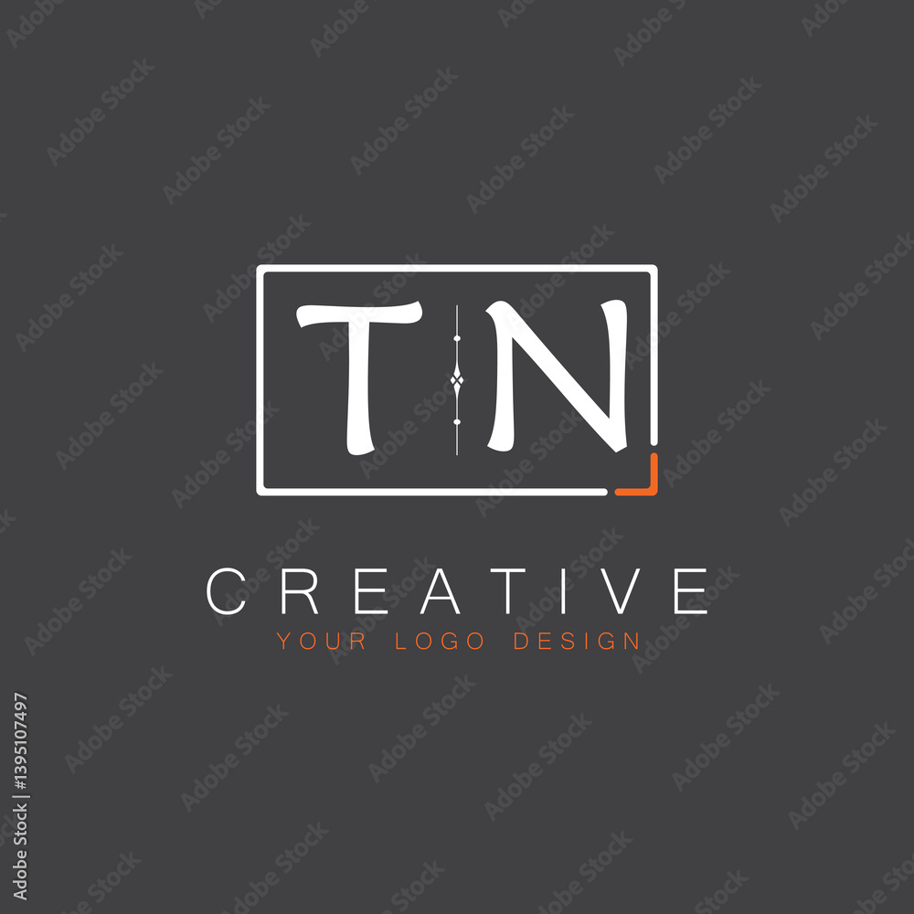 Fototapeta premium initial monogram logo for Creative with square style design.