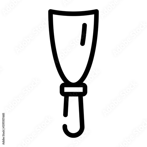 wood chisel line icon