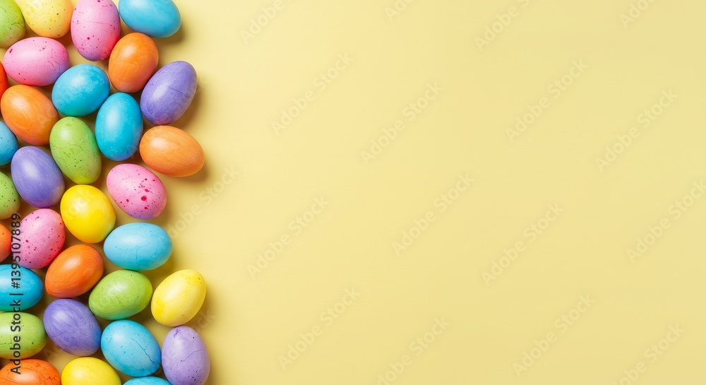 Obraz premium Beautiful Easter Eggs with Floral and Nature Patterns