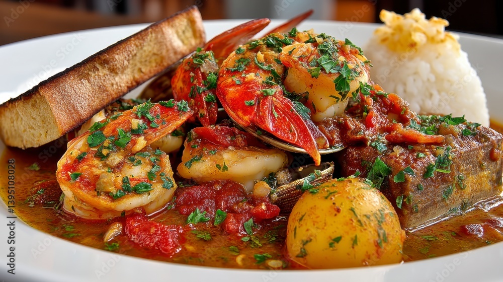 custom made wallpaper toronto digitalA hearty seafood stew with shrimp, lobster, mussels, potatoes, and crusty bread.
