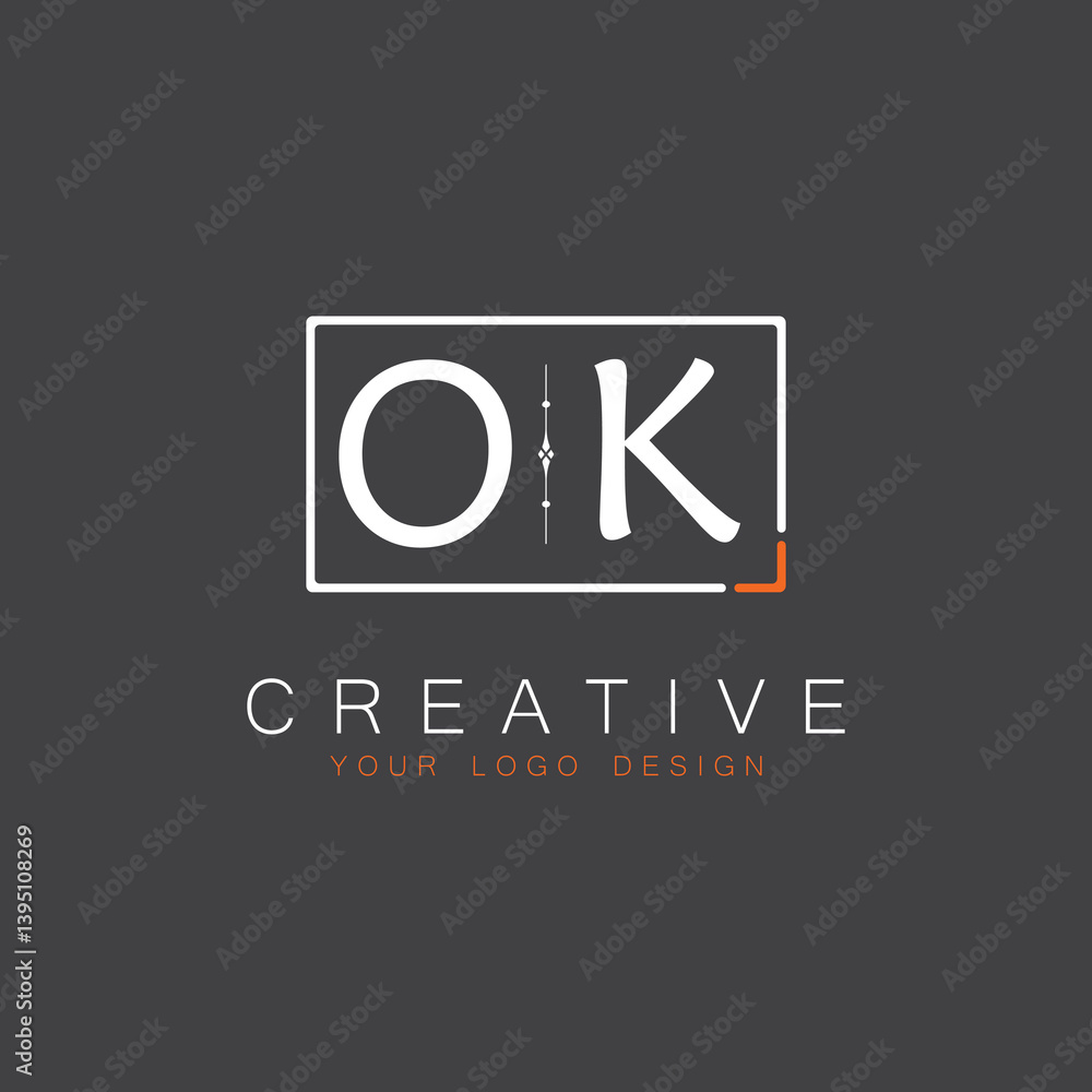 Fototapeta premium initial monogram logo for Creative with square style design.