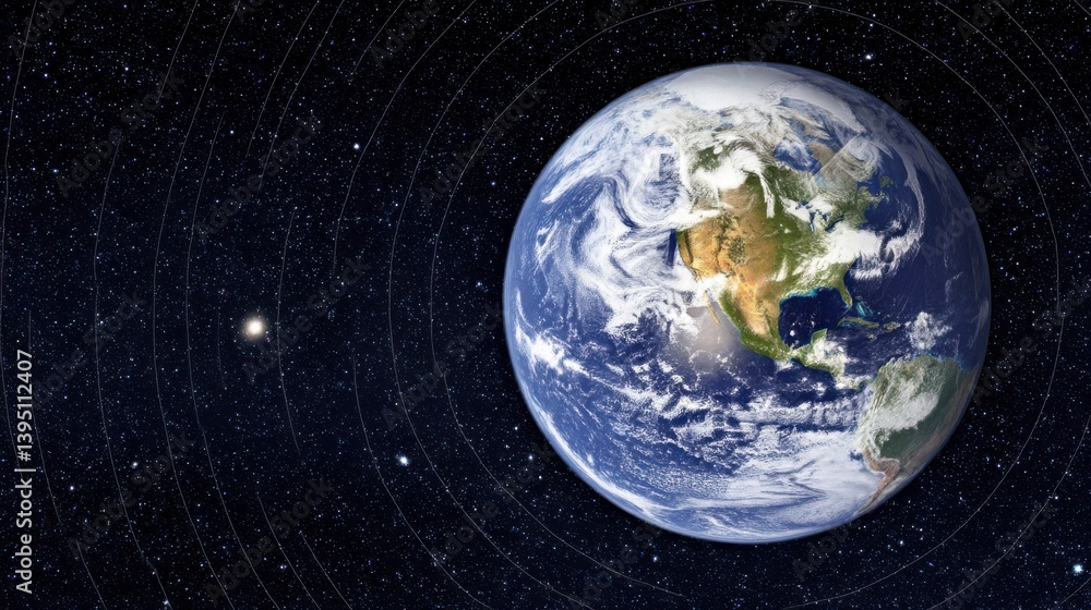 Obraz premium Earth From Space A Cosmic Perspective Of Our Planet