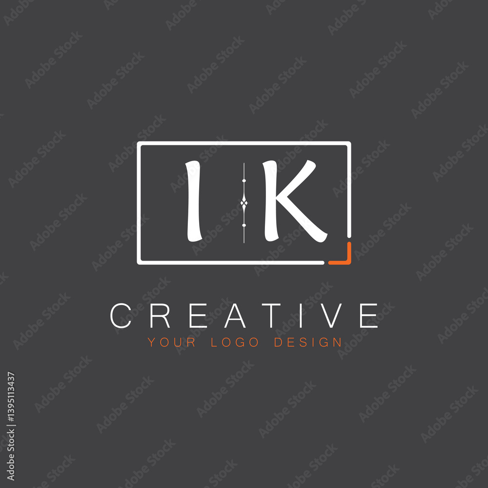 Fototapeta premium initial monogram logo for Creative with square style design.