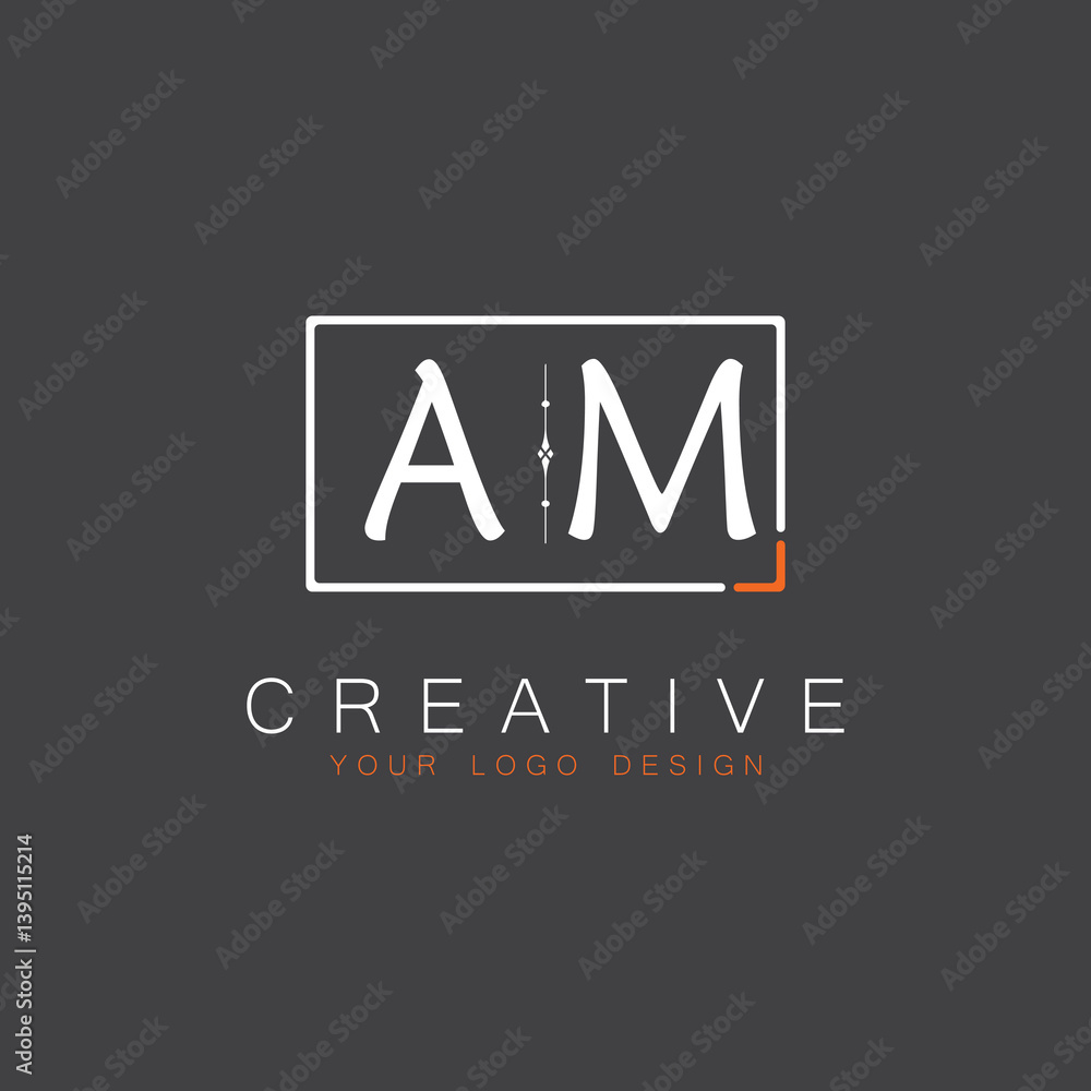 Fototapeta premium initial monogram logo for Creative with square style design.