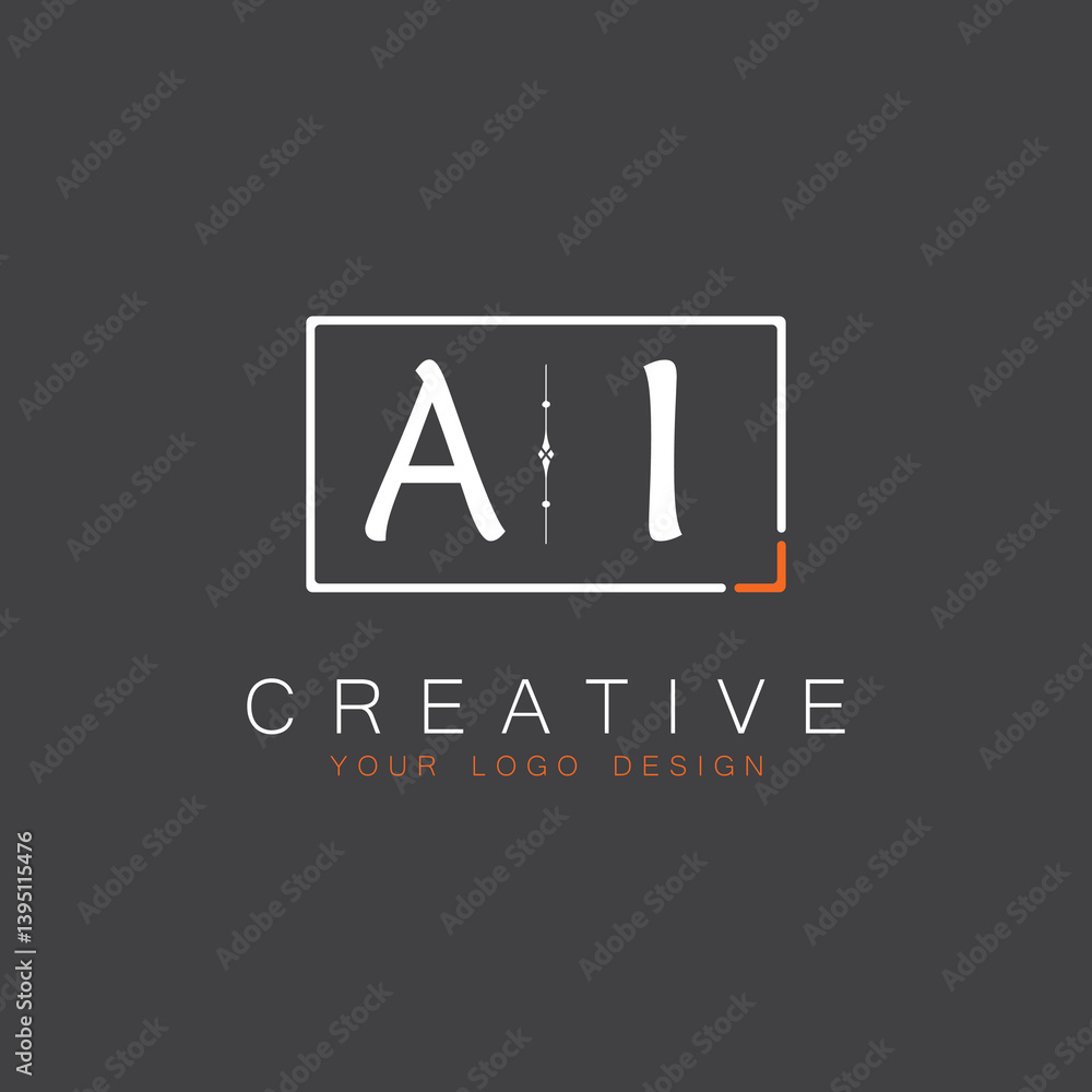 Fototapeta premium initial monogram logo for Creative with square style design.