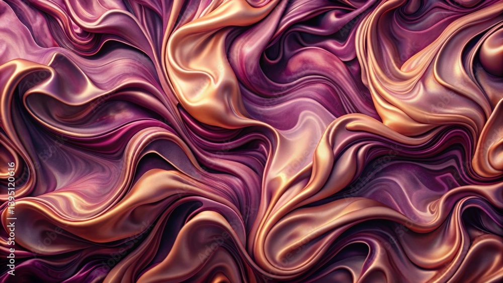 Abstract Swirling Texture of Luxurious Fabric in Deep Plum and Bronze Hues Abstract Swirling Texture of Luxurious Fabric in Deep Plum and Bronze Hues