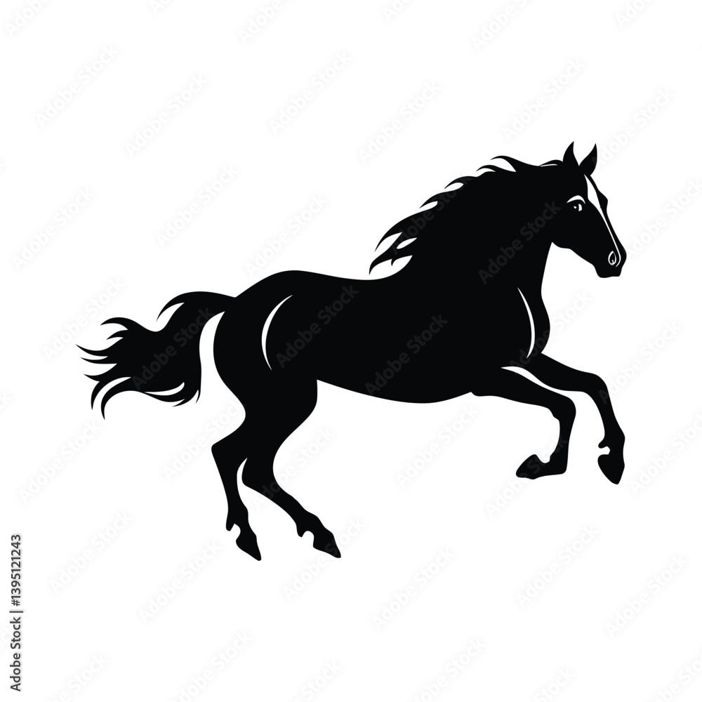 Horse Run minimalist silhouette design vector art Horse Run minimalist silhouette design vector art