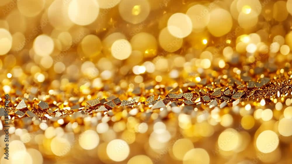 Elegant gold shimmer and glittering flakes, creating a luxurious, shimmering, golden abstract background, adding festive spirit, warm colors, shiny texture Elegant gold shimmer and glittering flakes, creating a luxurious, shimmering, golden abstract background, adding festive spirit, warm colors, shiny texture