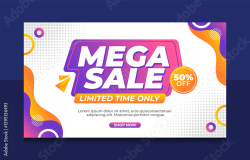 Mega sale banner template