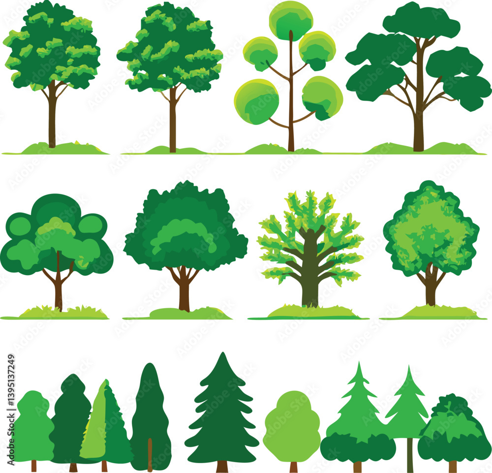 Fototapeta premium “Tree Silhouettes: Nature’s Shadows in Minimalist Beauty”