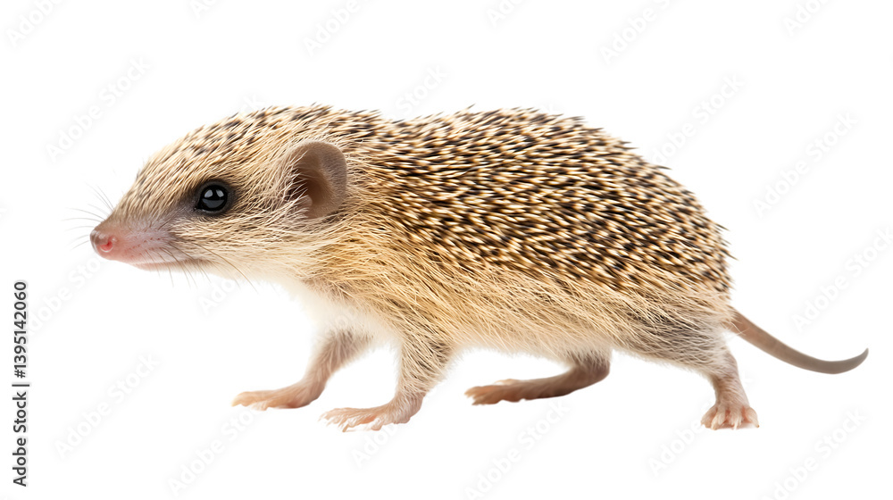 Obraz premium Cute Macro Shot of Desert Hedgehog Isolated on Transparent Background for Professional Use