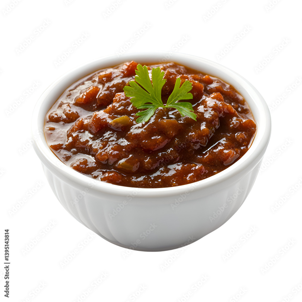Nigerian Pepper Chutney Isolated on Transparent Background Nigerian Pepper Chutney Isolated on Transparent Background
