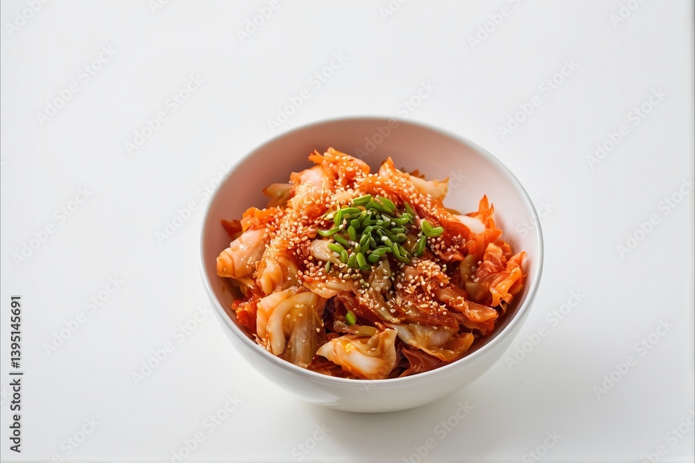 Traditional Korean Kimchi in Ceramic Bowl – Fermented Spicy Side Dish Rich in Probiotics, Perfect for Authentic Cuisine, Gut Health, and Bold Flavor Concepts Traditional Korean Kimchi in Ceramic Bowl – Fermented Spicy Side Dish Rich in Probiotics, Perfect for Authentic Cuisine, Gut Health, and Bold Flavor Concepts
