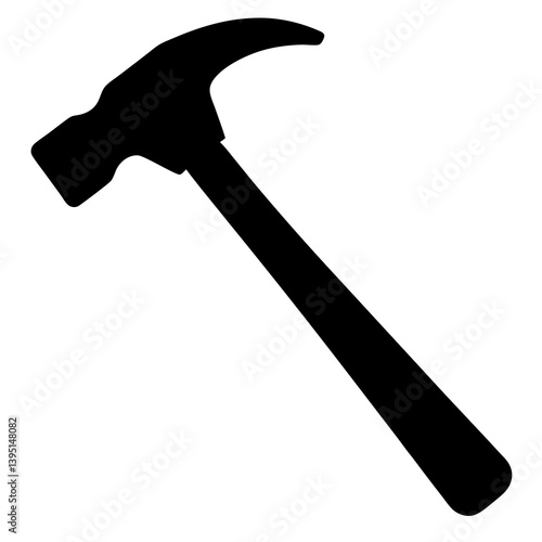 hammer silhouette vector isolated on a white background