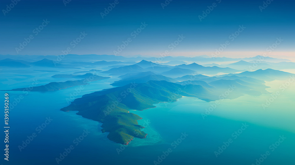 Fototapeta premium aerial view of the sea