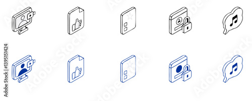 Social media icon vector. notification, like, comment, share symbol vector illustration
