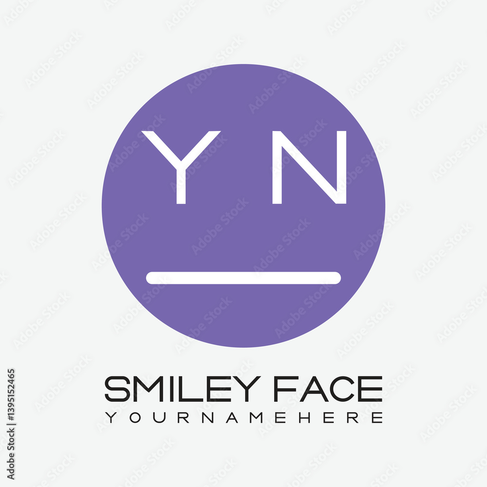 initial monogram for Smiley face logo with circle style design. initial monogram for Smiley face logo with circle style design.