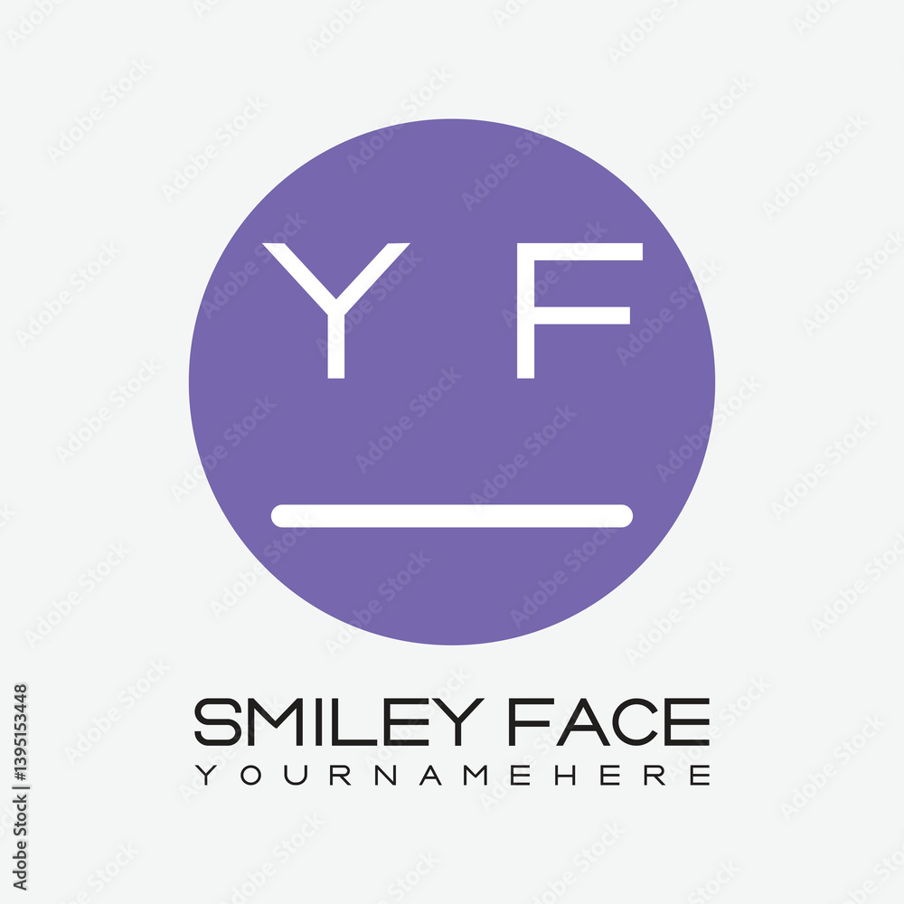 initial monogram for Smiley face logo with circle style design. initial monogram for Smiley face logo with circle style design.