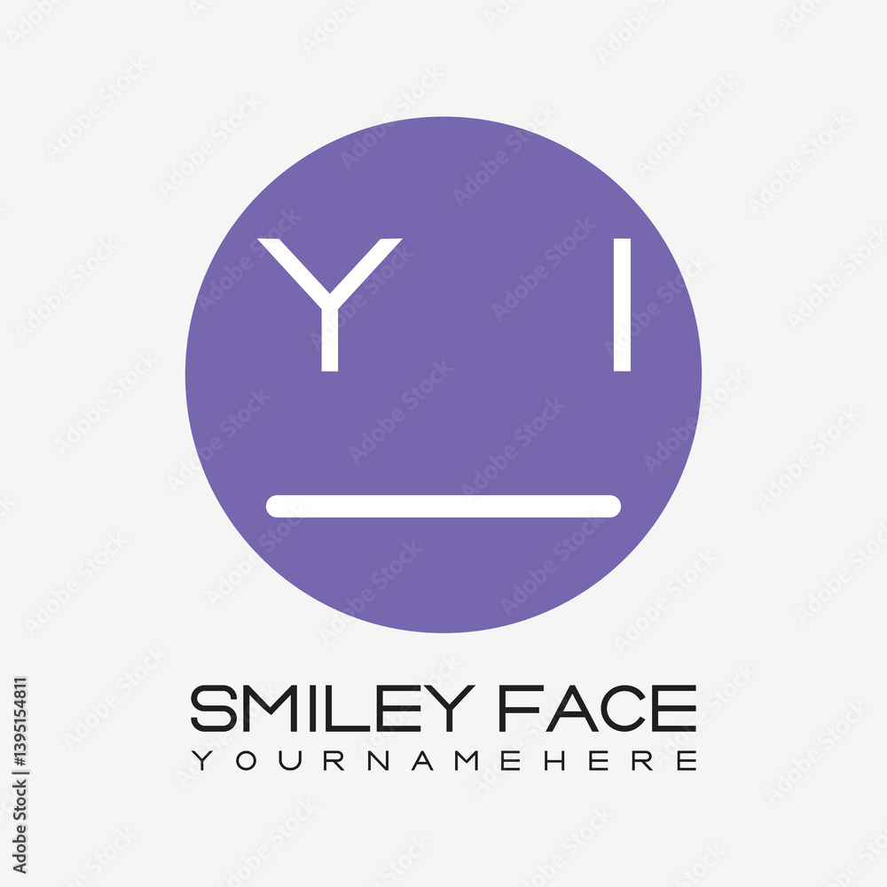 initial monogram for Smiley face logo with circle style design. initial monogram for Smiley face logo with circle style design.