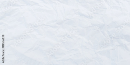 White clean crumpled paper background. Horizontal crumpled empty paper template. Abstract white paper texture for background. Crumpled paper texture background. texture for add text or graphic design.