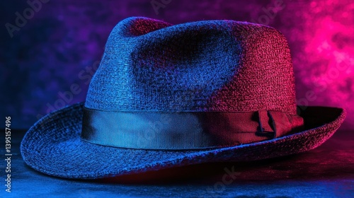 Stylish fedora hat in vibrant hues