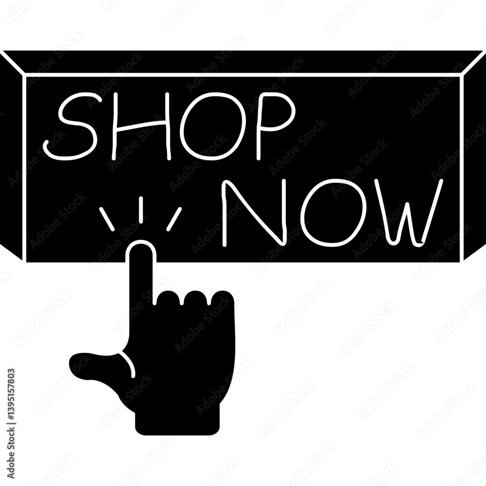 Obraz premium Shop Now Icon